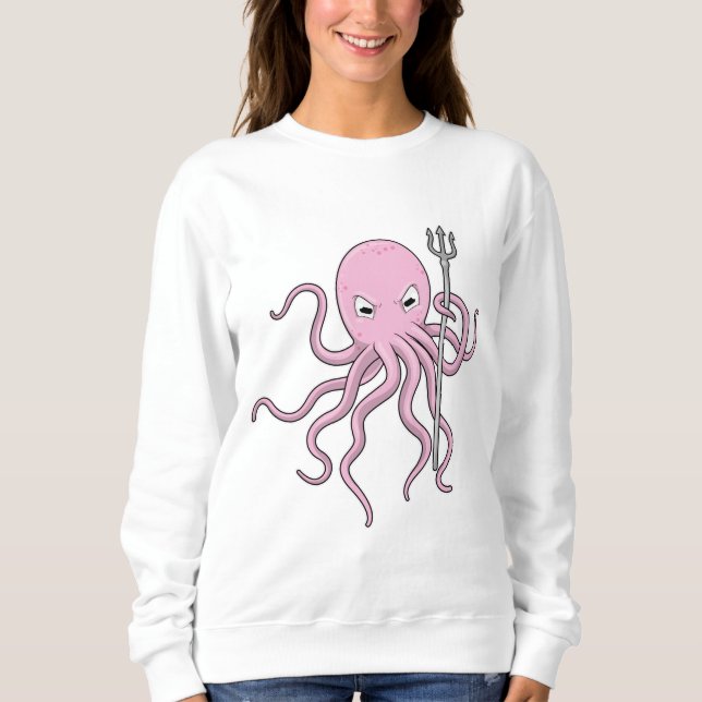 Octopus as Wizard med Trident T Shirt (Framsida)