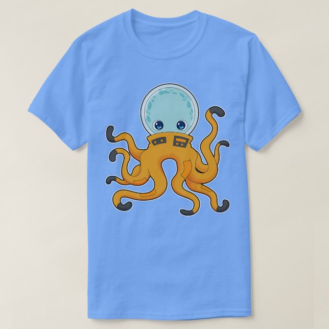 Octopus Astronaut Space T Shirt (Design framsida)