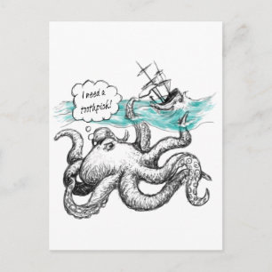 Octopus-attack Vykort