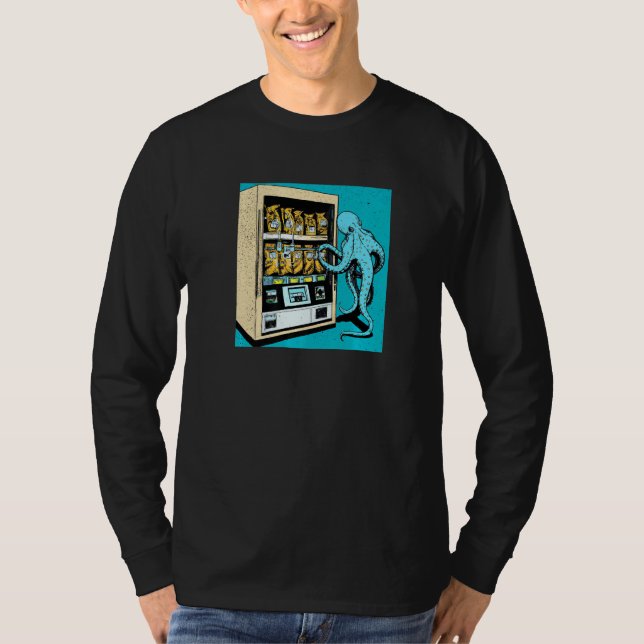 Octopus Automat Vending Maskin gatcha cephalopod T Shirt (Framsida)
