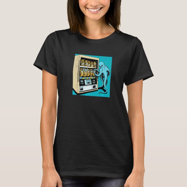 Octopus Automat Vending Maskin gatcha cephalopod T Shirt (Framsida)