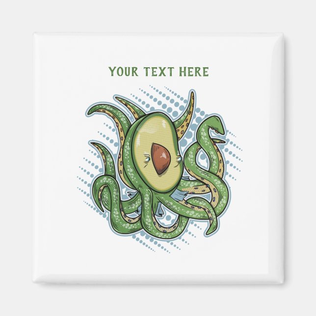 Octopus Avocado Magnet (Framsidan)