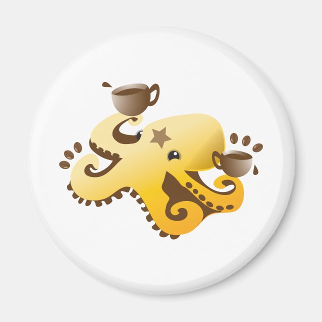 Octopus Barista Magnet (Framsidan)