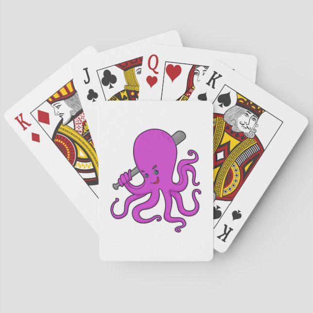Octopus Baseball Baseball fladdermus Casinokort (Baksidan)