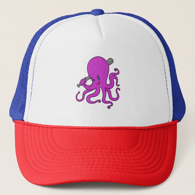 Octopus Baseball Baseball fladdermus Keps (Framsida)