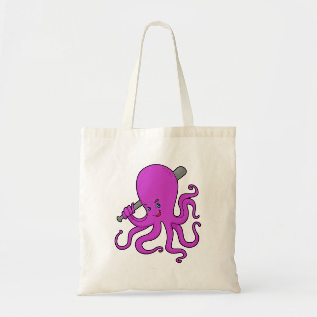 Octopus Baseball Baseball fladdermus Tygkasse (Framsidan)