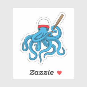 Octopus Baseball fladdermus Baseball Klistermärken