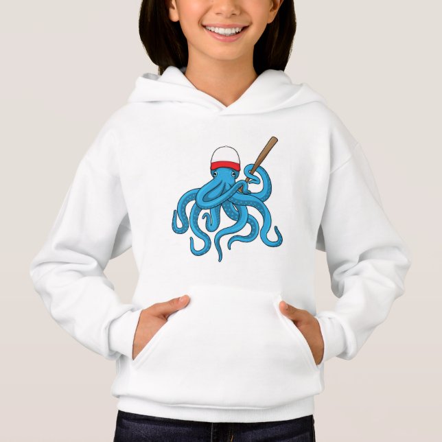 Octopus Baseball fladdermus Baseball T Shirt (Framsida)
