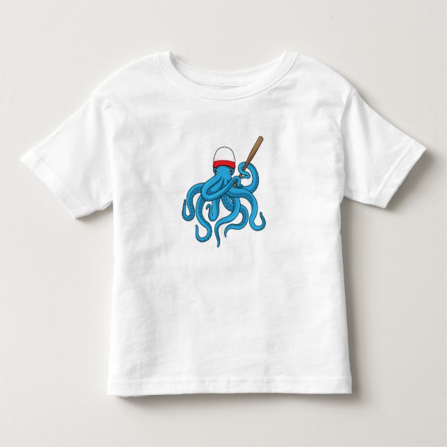 Octopus Baseball fladdermus Baseball T Shirt (Framsida)