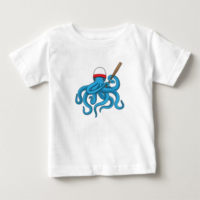 Octopus Baseball fladdermus Baseball T Shirt (Framsida)