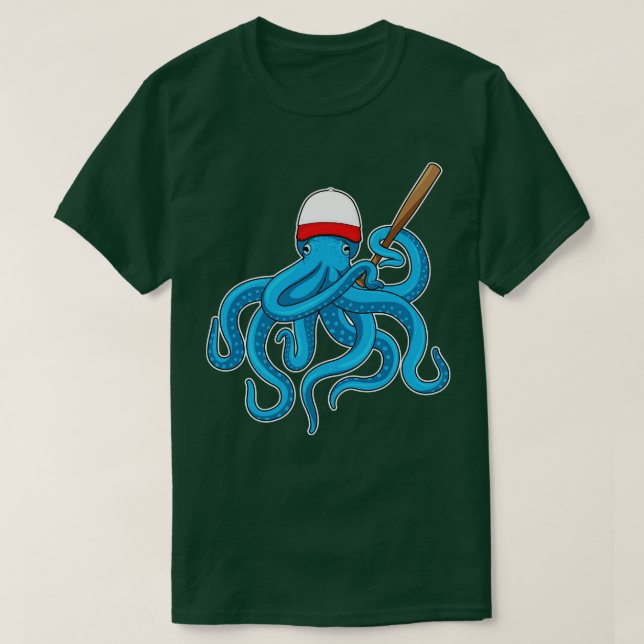 Octopus Baseball fladdermus Baseball T Shirt (Design framsida)