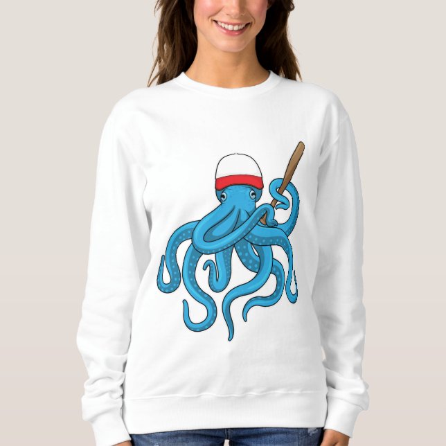 Octopus Baseball fladdermus Baseball T Shirt (Framsida)