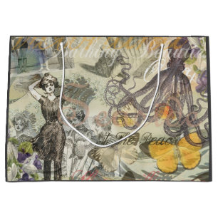 Octopus Beach Antique Coastal Steampunk