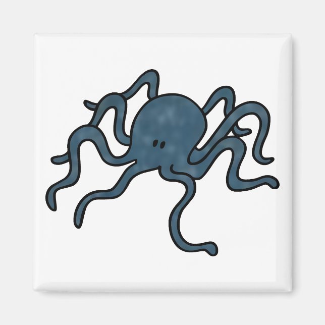 Octopus Blue Magnet (Framsidan)