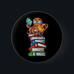 Octopus Bok Reading Kraken Bibliotek Humor Reader Knapp<br><div class="desc">Octopus Bok Reading Kraken Bibliotek Humor Reader. Tentacle Ocean Creatures.</div>