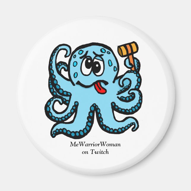 Octopus Bonk, MeWarriorWoman på Twitch Magnet (Framsidan)