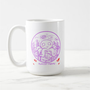 Octopus caféet Mugg Gift Cute Octopus Älskare ko