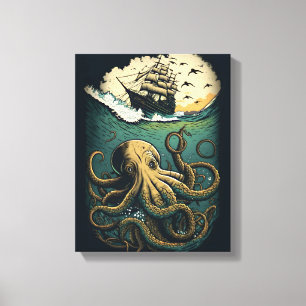 Octopus Canvastryck