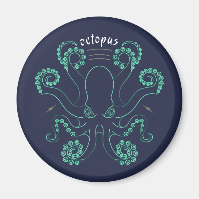 Octopus Cephalopod Tentacles Magnet (Framsidan)