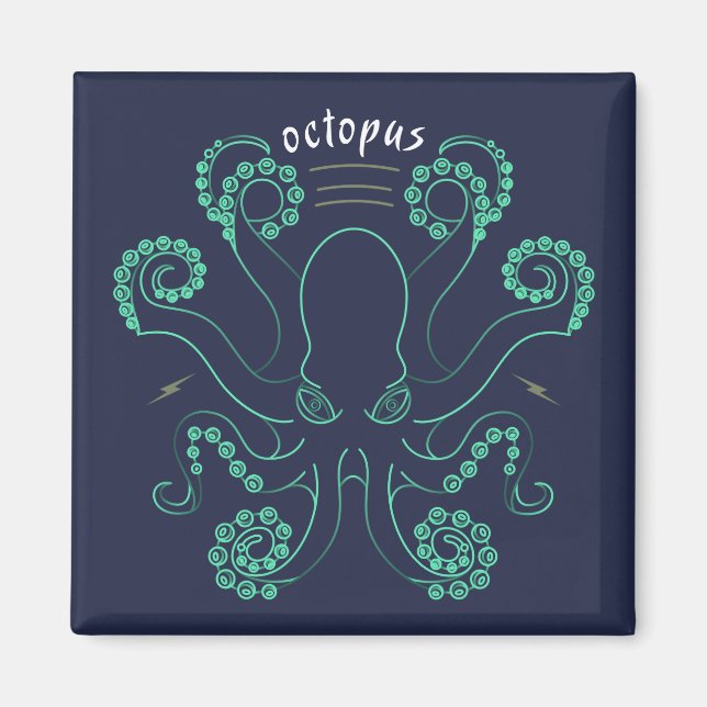 Octopus Cephalopod Tentacles Magnet (Framsidan)
