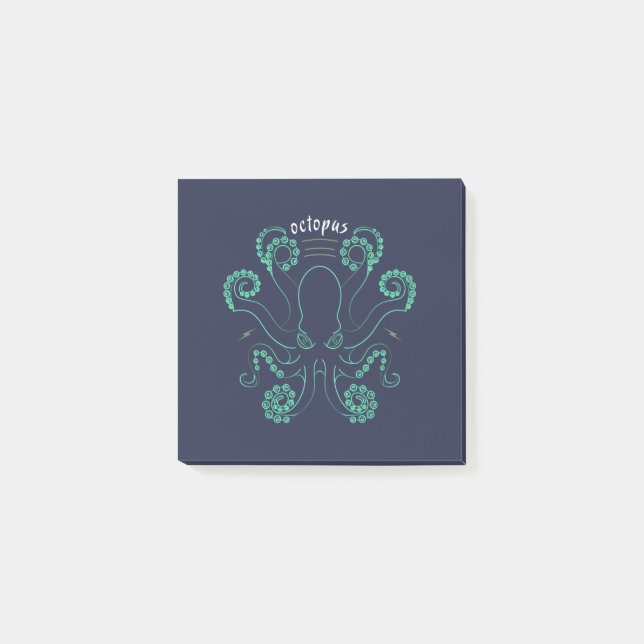 Octopus Cephalopod Tentacles Post-it Block (Framsida)