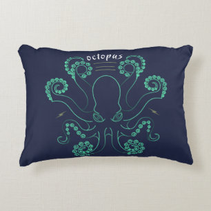 Octopus Cephalopod Tentacles Prydnadskudde