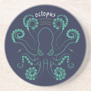 Octopus Cephalopod Tentacles Underlägg