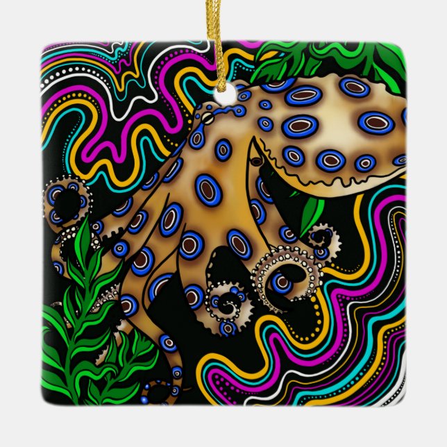 Octopus Ceramic Ornament (Framsida)