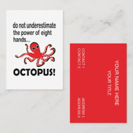Octopus Coastal Beach Funny Octopus Visitkort