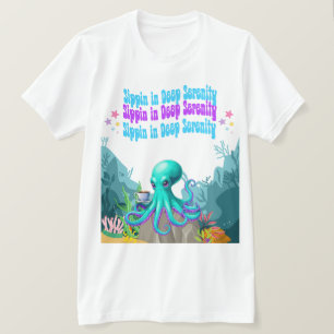 Octopus Coffee Älskare - Coastal Morgon T-shirt De