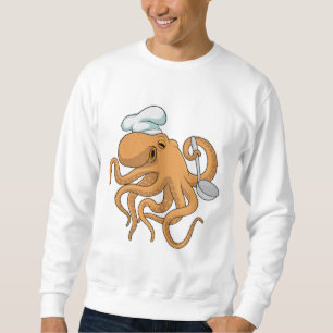 Octopus Cook Chef hat Lång Ärmad Tröja