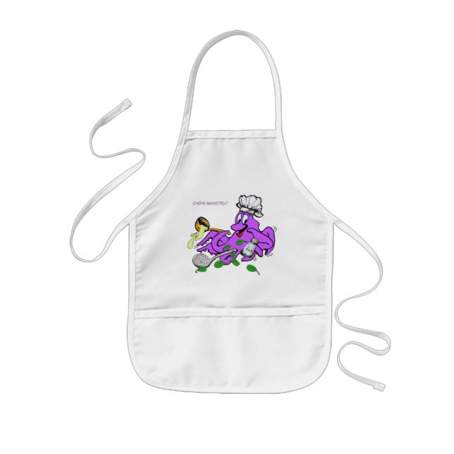 Octopus Cook Kids Apron Barnförkläde (Framsidan)