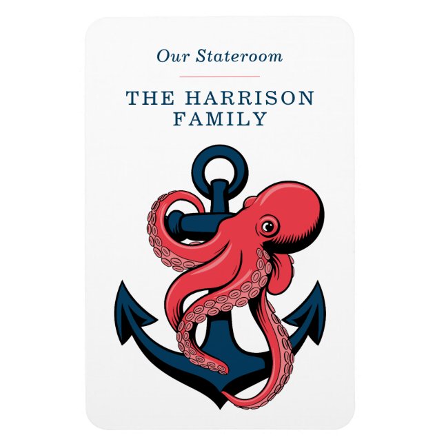 Octopus Cruise Ship Stateroom Magnet (Vertikal)