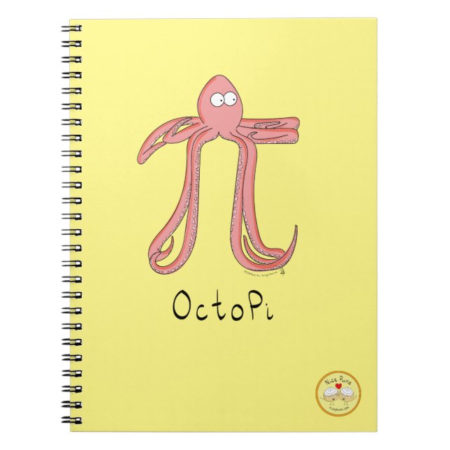 Octopus Cute Math Pi Day-anteckningsbok Anteckningsbok (Framsidan)