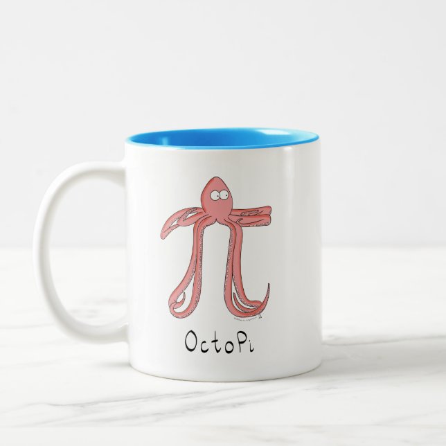 Octopus Cute Math Pi Day Coffee Mugg (Vänster)
