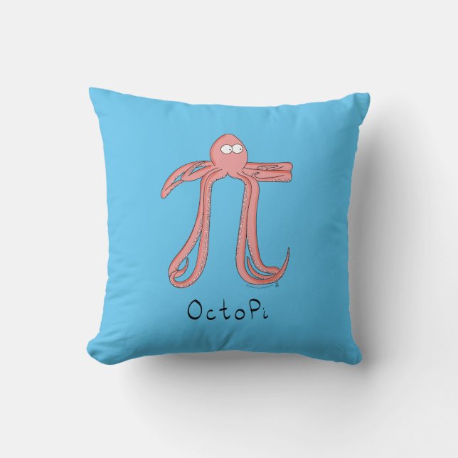 Octopus Cute Math Pi Day Pillow Kudde (Framsida)