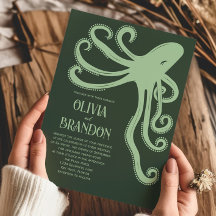 Octopus Deep Sea Steilized Modern Bröllop