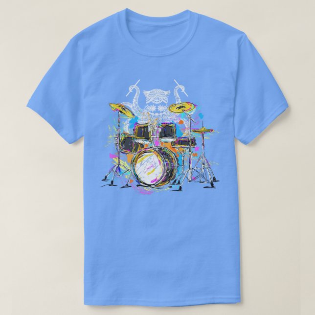 Octopus Drummer T Shirt (Design framsida)
