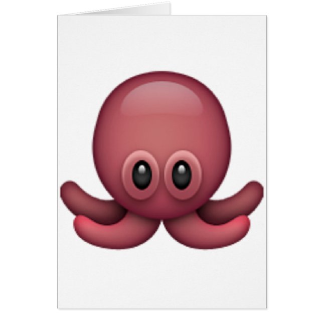 Octopus - Emoji Hälsningskort (Framsidan)