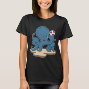 Octopus Fotbollsspelare Fotboll T Shirt