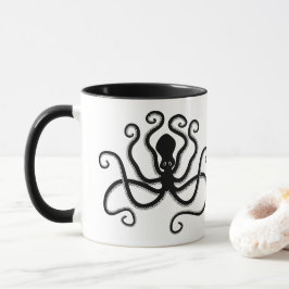 Octopus från Minoan Pottery med rolig text Mugg