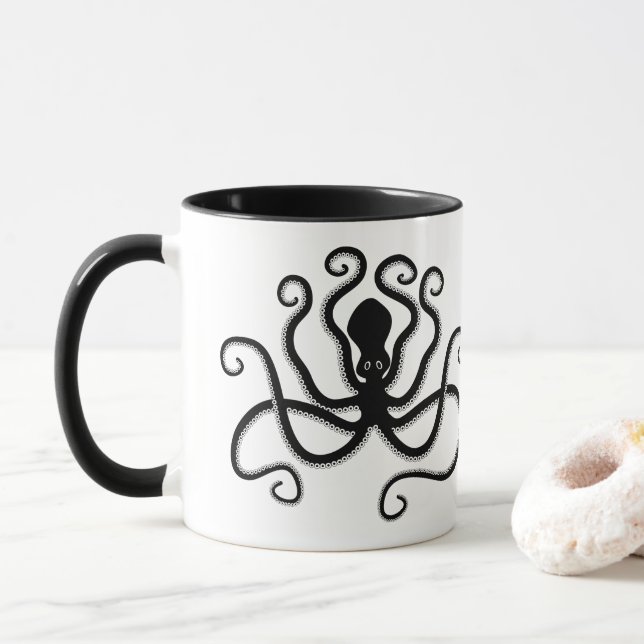 Octopus från Minoan Pottery med rolig text Mugg (Med munk)