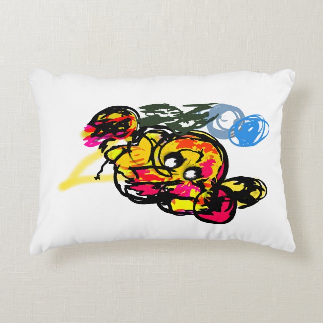 Octopus fun prydnadskudde (Framsidan)