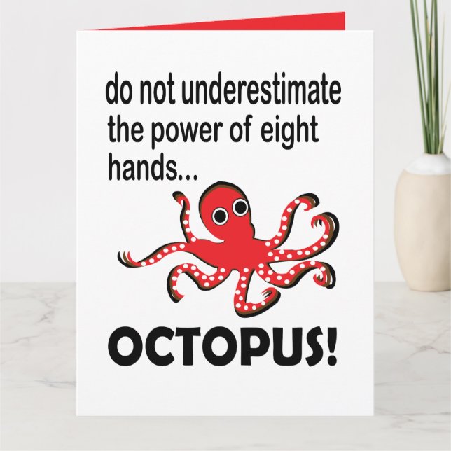 Octopus Funny Kort (Framsida)