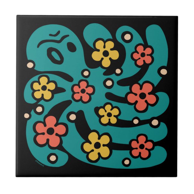 Octopus Garden Kakelplatta (Framsidan)