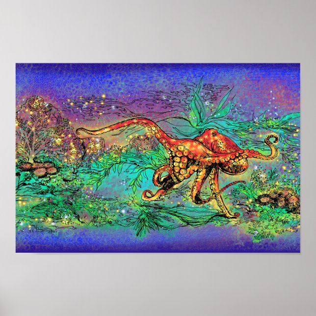 Octopus Garden Poster (Framsidan)