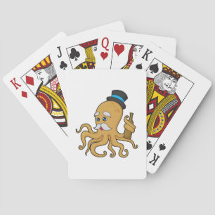 Octopus gentleman Hat Casinokort