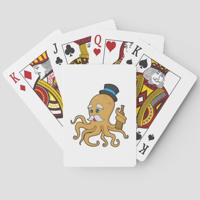 Octopus gentleman Hat Casinokort (Baksidan)