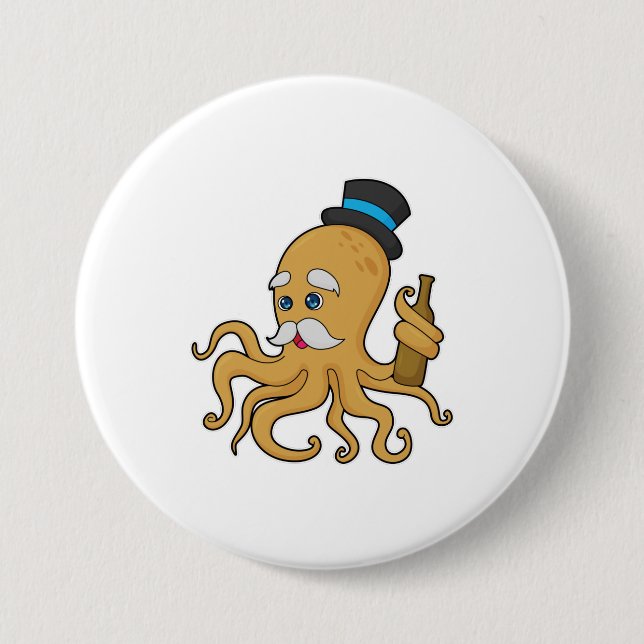 Octopus gentleman Hat Knapp (Framsida)