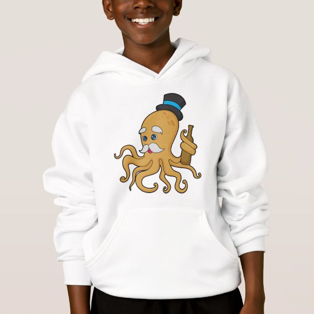 Octopus gentleman Hat T Shirt (Framsida)